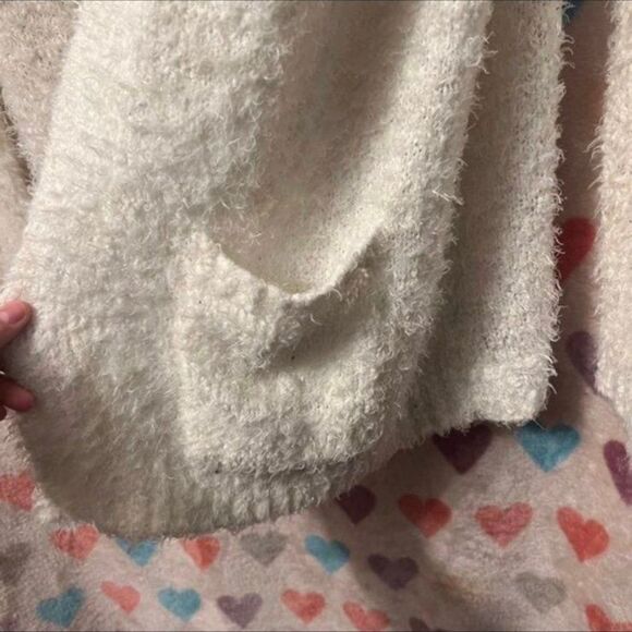 Decree Fuzzy White Long Sleeve Cardigan Cozy XL - Picture 4 of 5